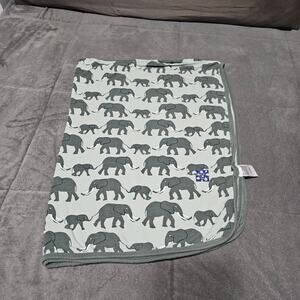 Kickee Pants Blanket Aloe Elephant Gray Green Baby Infant Newborn Swaddling